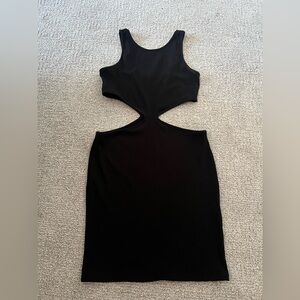 Liz and Sara Black Cut-Out Dress